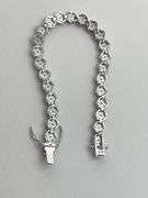 925 Sterling CZ Cluster Eternity Tennis Bracelet