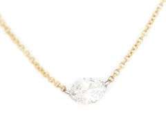 New 0.81ct Marquise Diamond Floating Solitaire Pendant Necklace in 14K