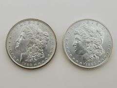 1888 & 1888-O Morgan Silver Dollars, UNC