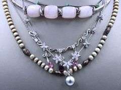 Group lot of 6 Vintage 925 sterling silver necklaces