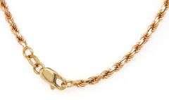 In Demand 14K YG Diamond Cut Rope Necklace
