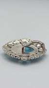 925 Sterling Silver Navajo Large Turquoise Enhancer with Large Closure