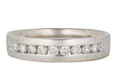 0.60ctw Round Diamond Channel Set Wedding Band Ring in 14K