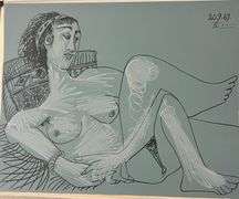 Picasso Au Baiser d'Avignon Lithograph from 1972 Portfolio