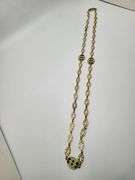 Very Long 18KT Gold & Enamel Necklace