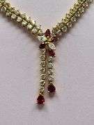 Spectacular 18KT Yellow Gold Diamond and Ruby Necklace