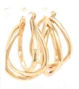 14kt Yellow gold triple hoop earrings