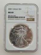 2001 American Silver Eagle, NGC MS69