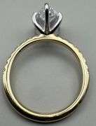 14K Two-Tone Gold Pear Lab Diamond Ring of 2.95ct