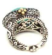 Barabara Bixby Chalcedony and blue topaz cocktail ring