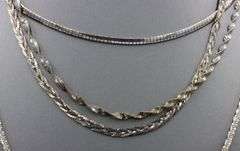 Group lot of 4 Vintage 925 sterling silver chains