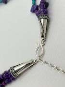 Rocky Gorman 925 Sterling Silver Amethyst Turquoise Necklace