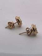 CERTIFIED BRAND NEW 14K YELLOW GOLD DIAMOND STUDS