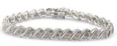925 Sterling silver cubic zirconia tennis bracelet
