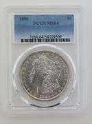 1886 Morgan Silver Dollar, PCGS MS64