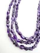 925 Sterling Silver Jay King DTR Three Strand Amethyst Beads Necklace