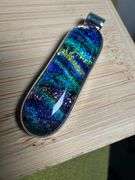 Sterling Silver 925 One of a Kind Dichroic Glass Pendant