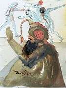 Highly Collectible and Rare Salvador Dali Original Lithograph from the 'Biblia Sacra' Suite