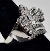 Cluster CZ Gemstone Ring in Sterling Silver