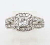 Perfect, Certified Earth Mined Diamond Halo Engagement Ring