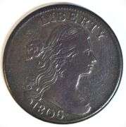 Scarce high grade 1806 Draped Bust Large Cent. XF Details