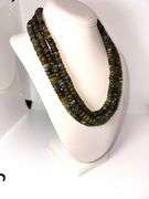 Natural Large 1008.5 Ctw Blue Flash Labradorite 3 Strand Necklace