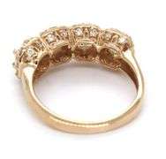 14kt Yellow gold 1.25ctw princess and round brilliant cut diamond band