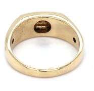 10kt Yellow gold channel set diamond and black onyx Gent's ring