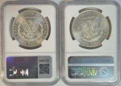 Near Gem BU 1886 & 1904-O Morgan Silver Dollars. NGC MS64