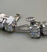 14K White Gold Oval Cut Lab Diamond Bracelet Of 17.31 Ct