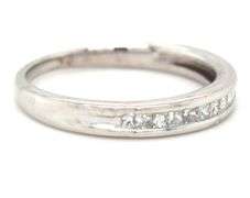 18kt White gold 0.30ctw princess cut channel set diamond band