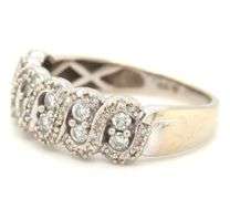 10kt White gold diamond band