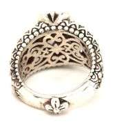 Barbara Bixby gold and sterling silver white topaz and lolite flower ring