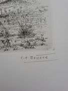 Very rare Remarkabe eoriginal etching hand signed by S.A. Boisecq