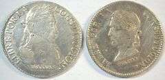 2 Scarce Near Mint Bolivia 4 Soles Silver pieces, 1830 & 1859