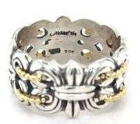 Lagos Fleur De Lis 2 tone wide band