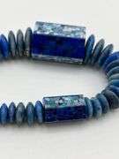 925 Sterling Silver DTR Jay King Mosaic Opal Beaded Lapis Lazuil Necklace