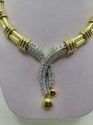 Beautiful Vintage 18KT Gold Diamond Necklace