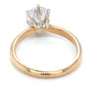 14kt Yellow gold 1.01ct round brilliant cut solitaire diamond ring