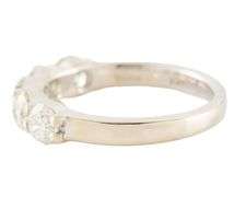 1.86ctw Round Diamond Five Stone Wedding Band Ring in 14K