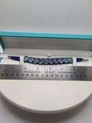 New! +40 ctw all natural aquamarine hand carved and 1.17ct diamond  weaved on fabric bracelet