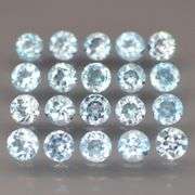 Matched! 20 piece 11.98ct full fire sky blue Topaz set!