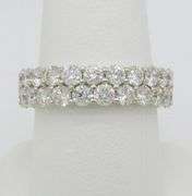 4.45CTW Two-Row Diamond Eternity Band