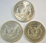 Real flashy-white top end 1921 P-D-S Morgan Silver Dollars