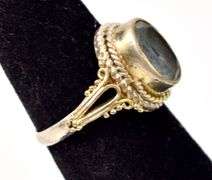 Blue Topaz Gemstone Ring in Sterling Silver