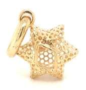 18kt Yellow gold Gastone Lebo open art star pendant