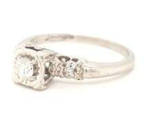 14kt White gold RBC diamond ring