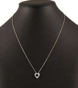 Heart Shaped Sapphire and 0.25ctw Diamond Frame Pendant Necklace in 18K