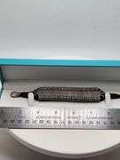 New! +10 ctw all natural diamond  weaved on fabric bracelet