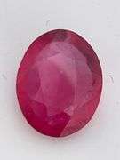 CERTIFIED NATURAL RUBY 2.55 CARAT OVAL SHAPED.